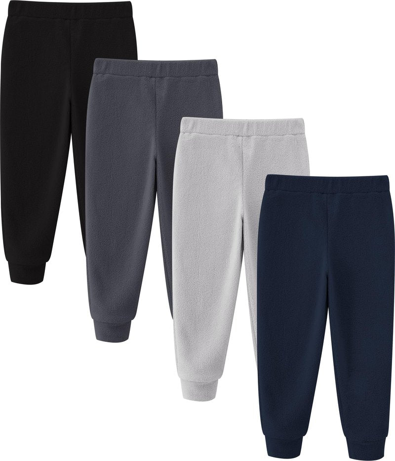 JARMAKO Toddler Boys Warm Fleece Lined Microfleece Pants, Basic Colors, 3T