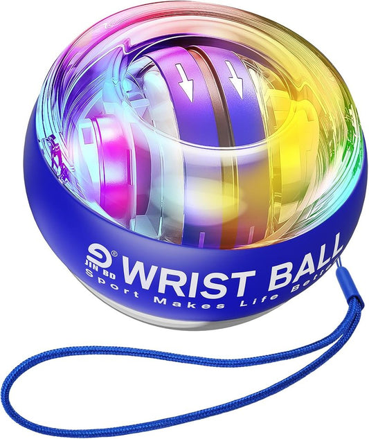 Gyroscopic Forearm Exerciser - JIN BD Wrist Trainer Ball for Strengthening Arms, Fingers & Grip | Auto-Start Design