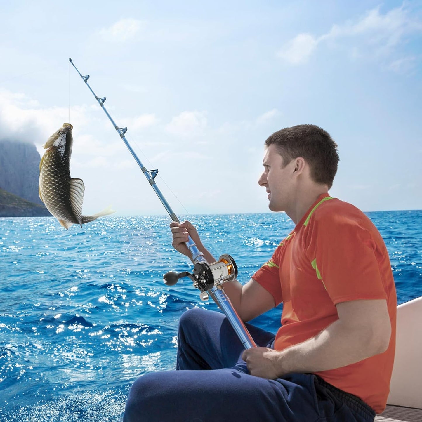 Rover Round Baitcasting Reel - Durable Metal Body Fishing Reel for Inshore Saltwater | Left & Right-Hand Retrieve
