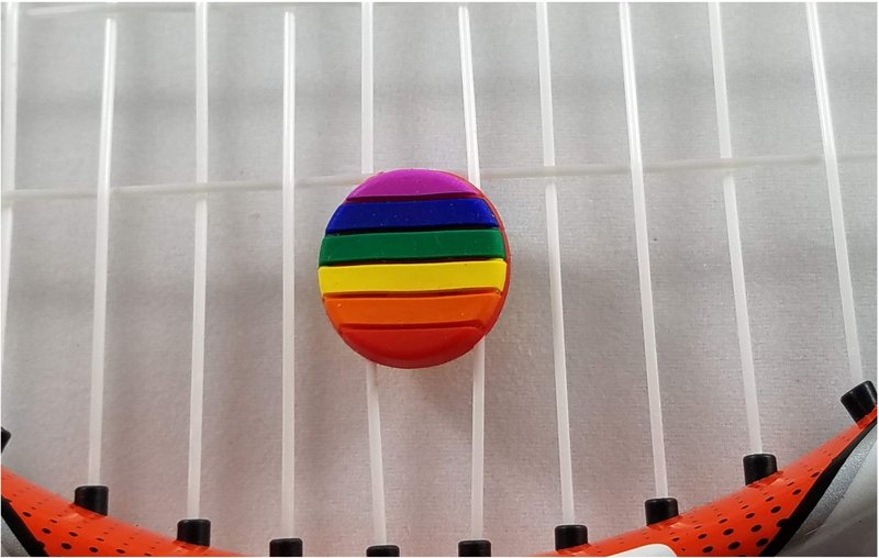 Tennis Vibration Dampener Rainbow (2)