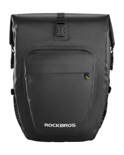 ROCKBROS Bike Pannier Waterproof 27L Large Capacity Bike Bag Rear Rack Bicycle Pannier Bag Waterproof for Grocery Touring Cycling Upgrade Black * 1