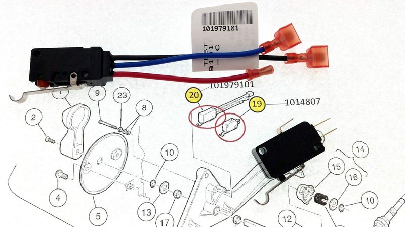 Micro Switch Kit for Club Car Precedent Gas 101979101 & 1014807