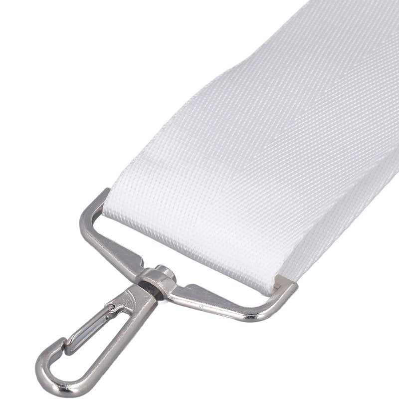Tennis Net Center Strap, Adjustable Height Tennis Net Straps Stainless Steel Buckle White for Tennis Equipment
