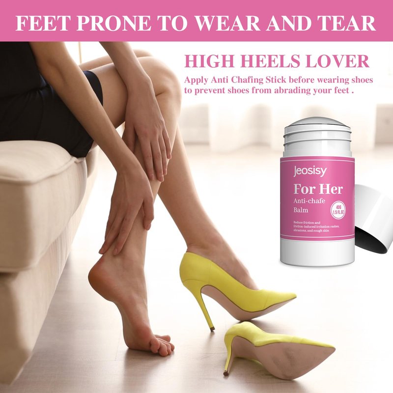 Anti Chafing Stick-Anti Chafe Balm Cream Anti Chafing Friction Defense Stick for Thighs, Chest, Arms, Feet, Elbows，Great Gifts for Women and Men