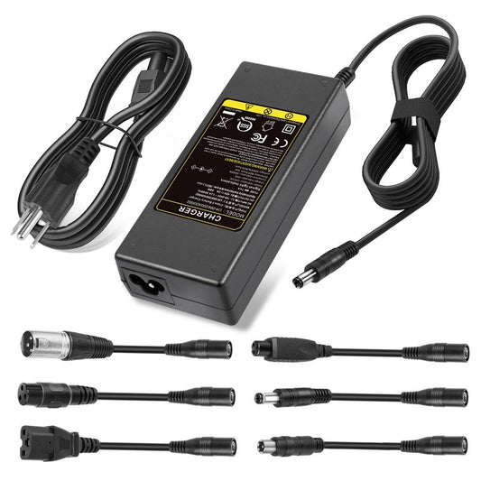 42V 2A Electric Scooter Charger Universal Replacement with 7 Plugs, Compatible with GOTRAX/Jetson/Voyage Charger for 36V 10S Li-ion Battery.