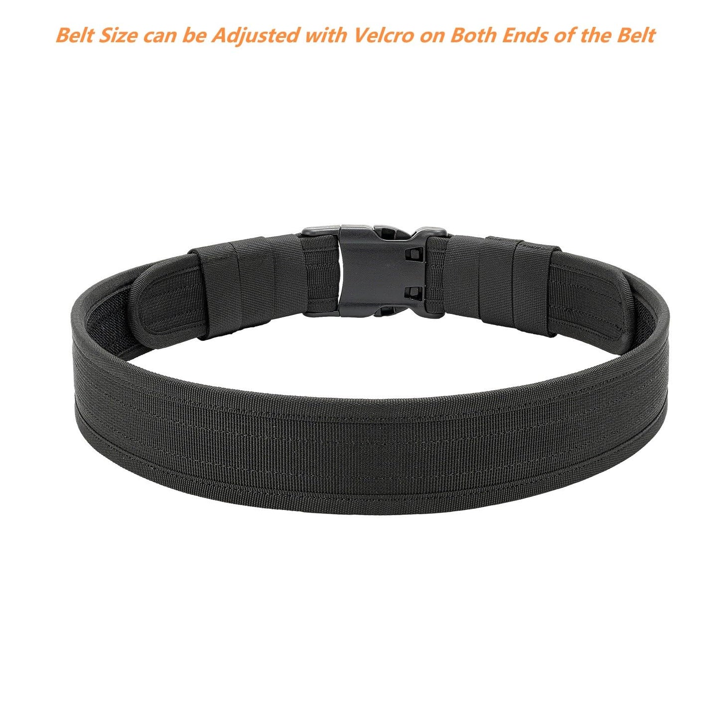 TACNEX Duty Belt w/Loop Lining 2" Nylon Utility Work Belt w/ 4 Keepers for Police Law Enforcement Security Officer M