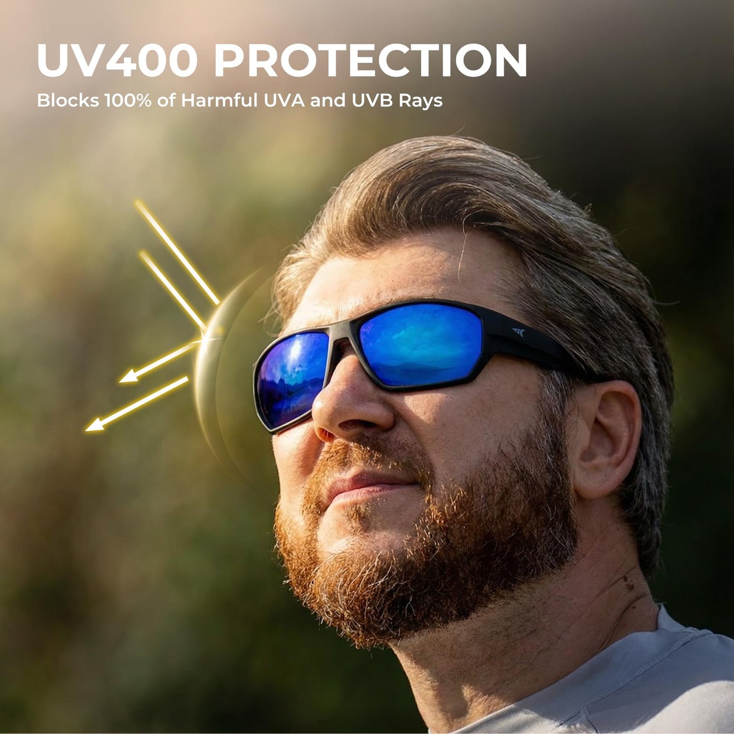 KastKing Merced Floating Polarized Sports Sunglasses, With PuriVex Protective Lens Coating, Lightweight TPX Frame, Men Women
