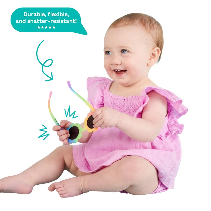 Babiators Polarized Flower: Irresistible Iris | Lavender Mirrored Lens | Ages 3-5