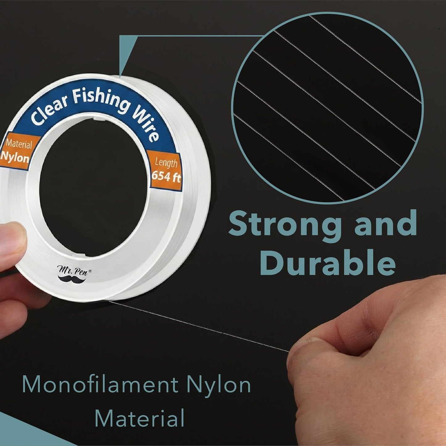 Nylon Fishing Line - 218 Yard Durable String for Hanging | Ideal for Outdoor Use