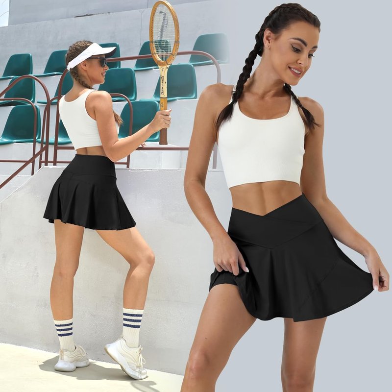 Tennis Skirt for Women - High Waisted Golf Skirts with Pockets | Athletic Pleated Design