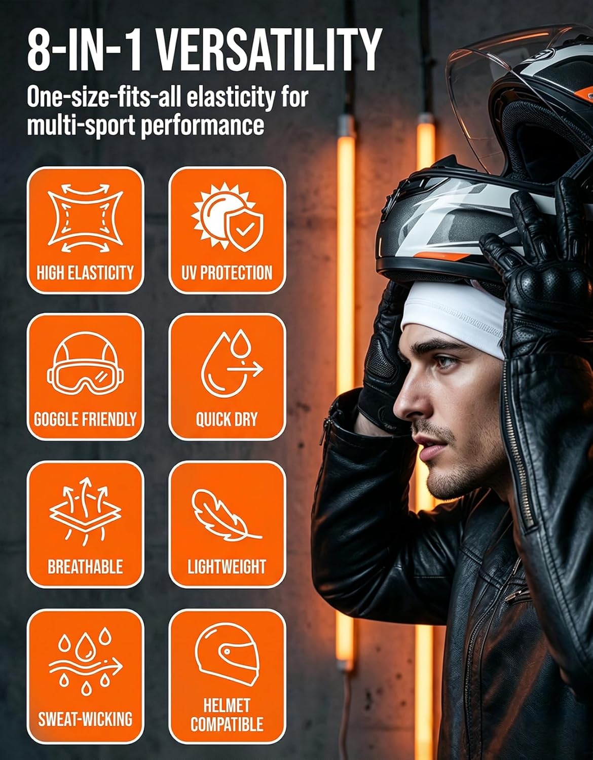 Cooling Skull Cap - Sweat-Wicking Helmet Liner Beanie for Running & Cycling | Unisex Design