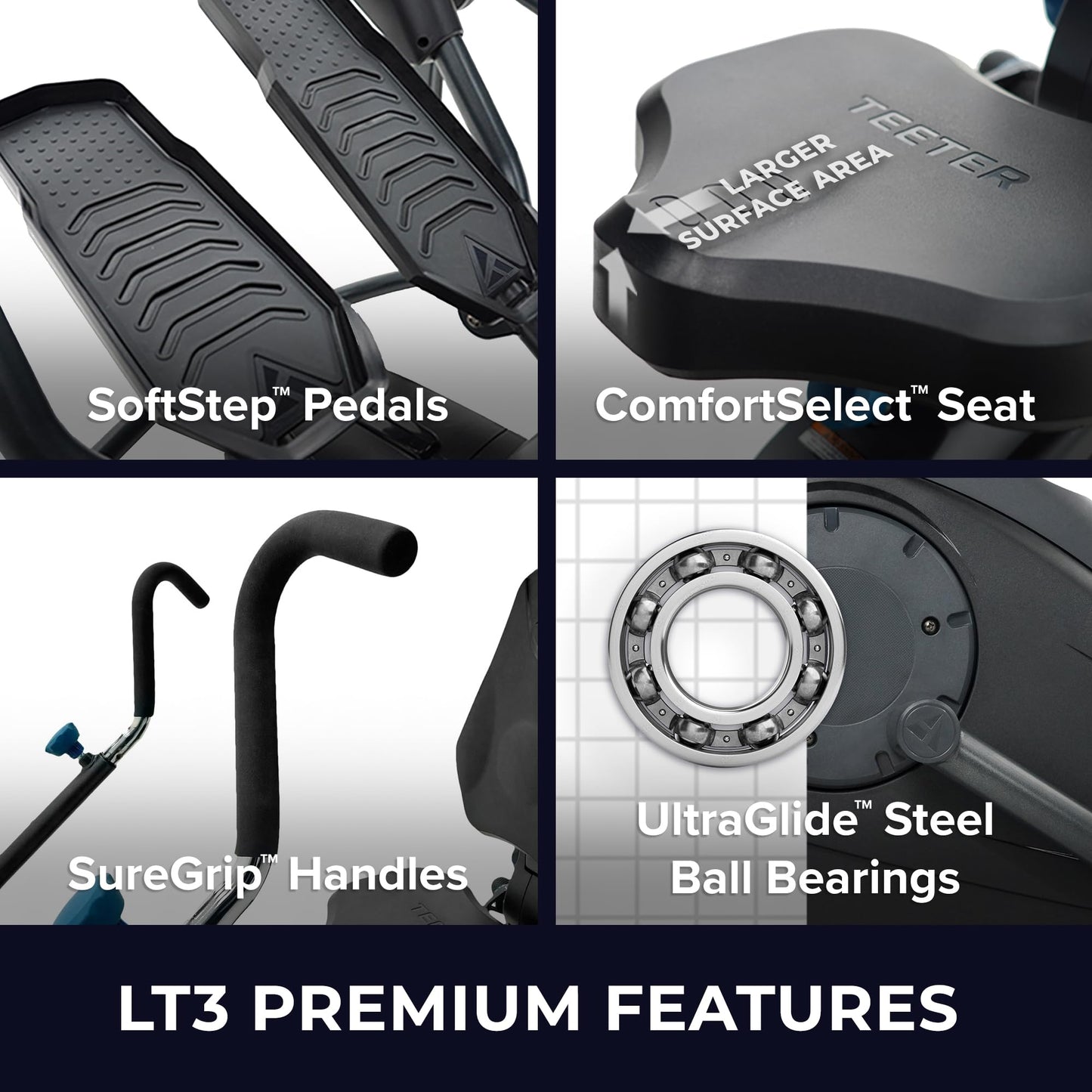 FreeStep LT3 Recumbent Cross Trainer Stepper-Zero-Impact Exercise w/Patented Physical Therapy Stride Technology, Whisper-QuietFREE App w/Trainer-Led Workouts (LT3+Mat+Gel Seat Bundle)