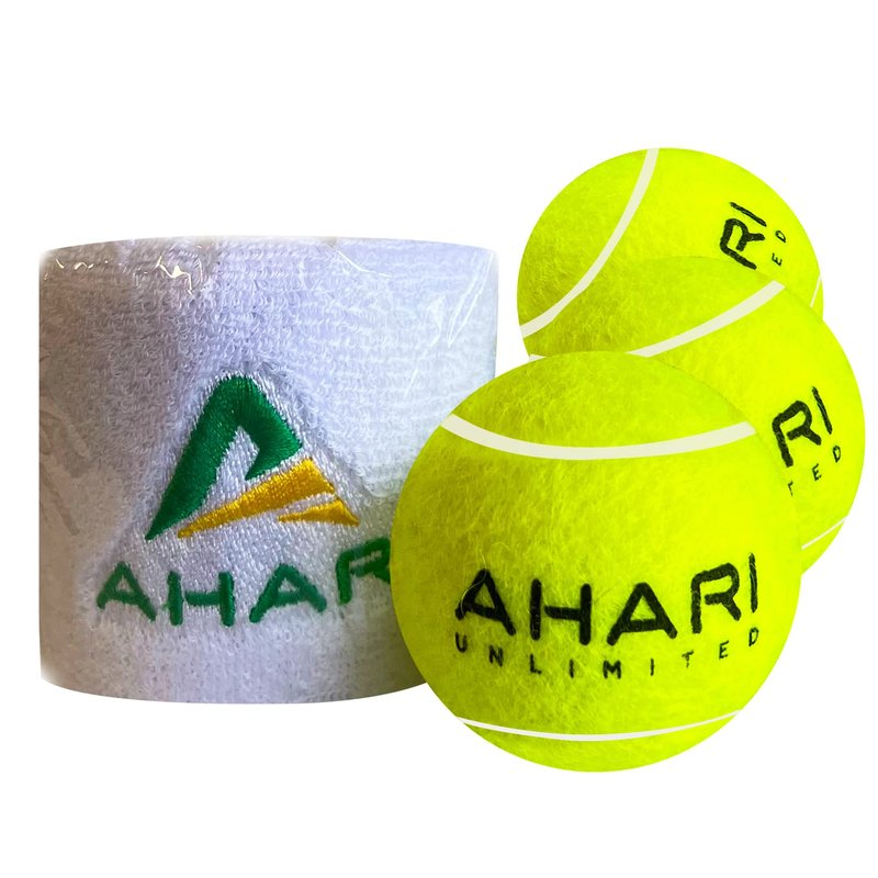 Ahari Unlimited Premium 3 Replacement Tennis Rebound Balls, String & Wristband - Portable Self Practice Training Exercise Sport Equipment, Trainer for Solo Training (3 Pack)