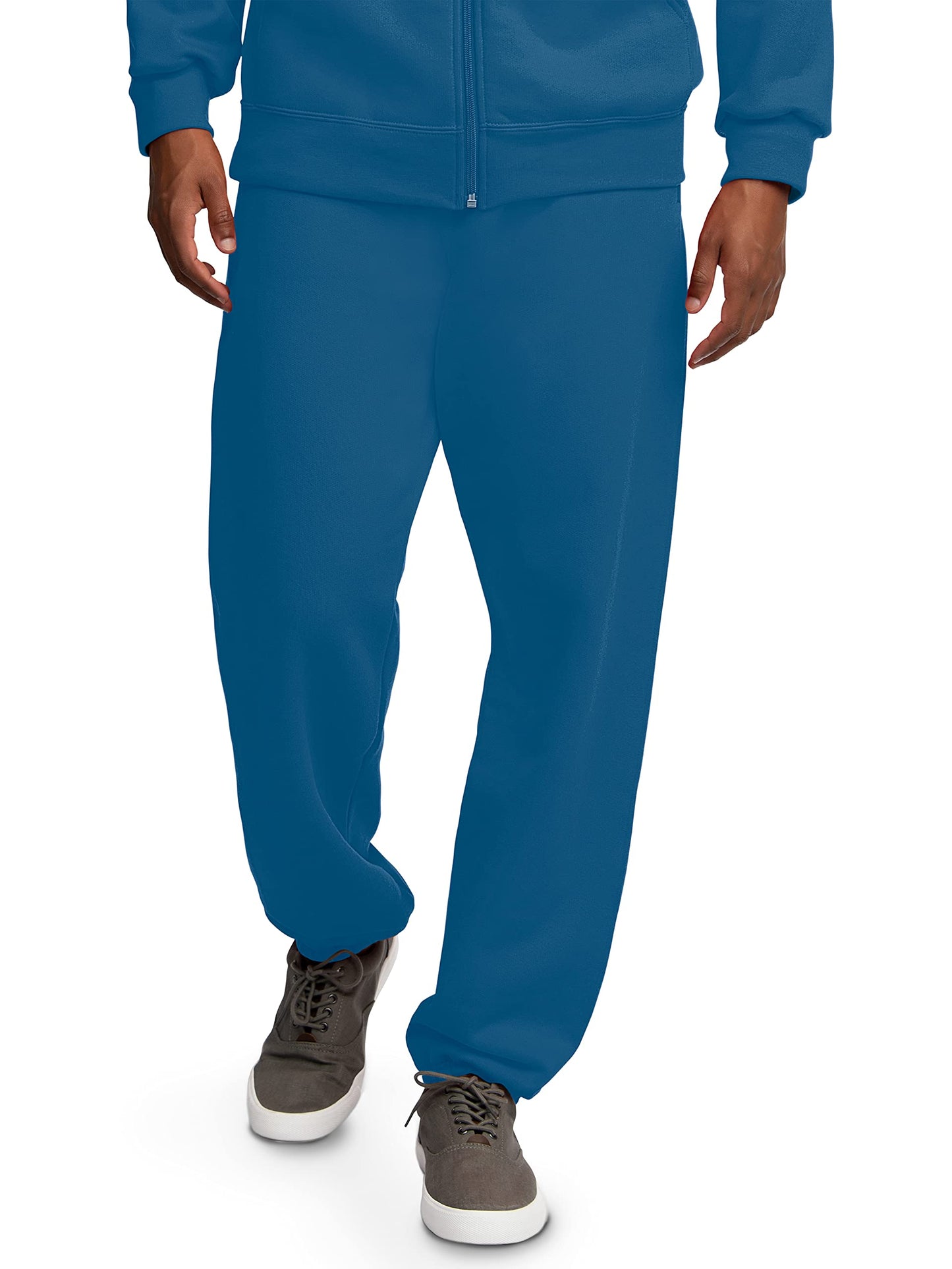 Fruit of the Loom mens Eversoft Fleece & Joggers (Regular Big Man) Sweatpants, Elastic Bottom - Blue, X-Large US
