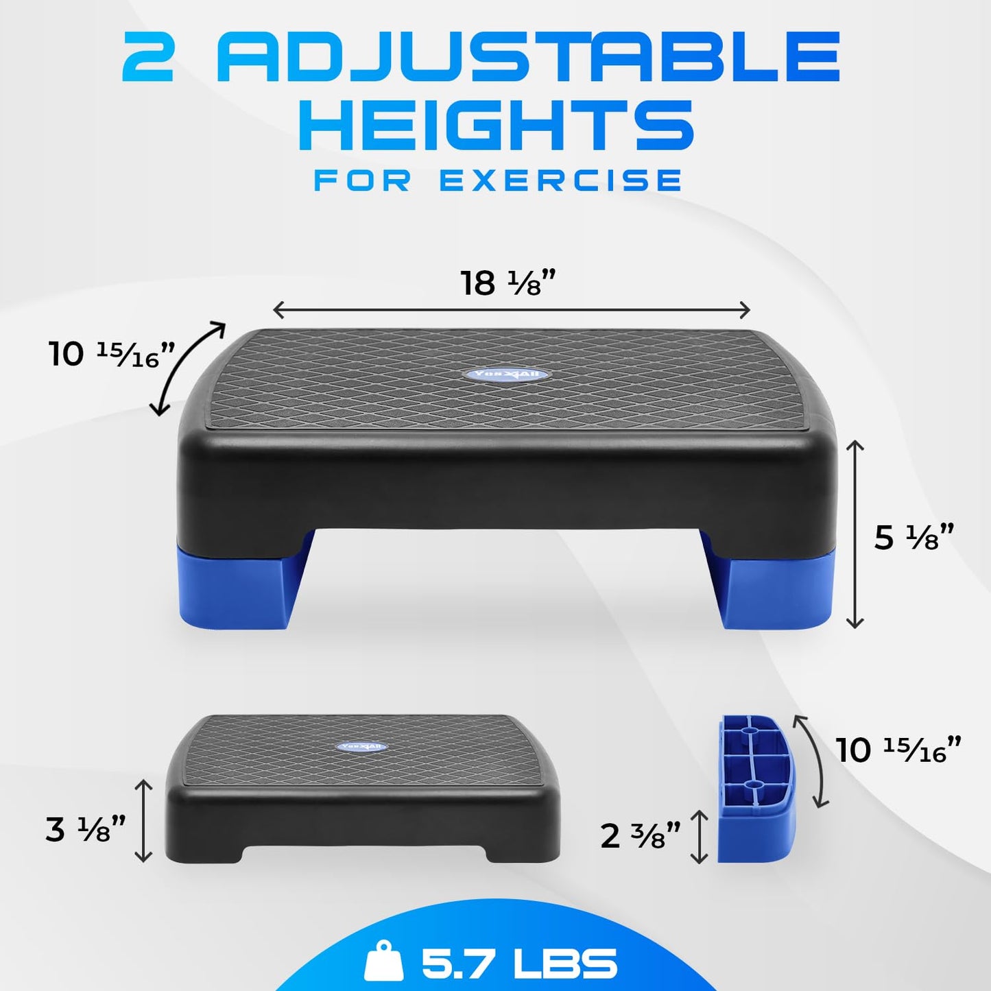 Yes4All Aerobic Exercise Step Platform - Blue/Black