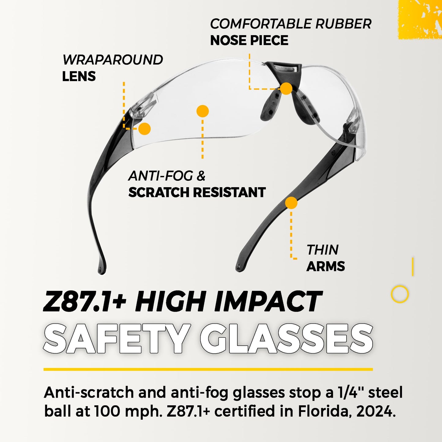 TradeSmart Shooting Ear & Hearing Protection NRR 28 Safety Earmuffs Yellow