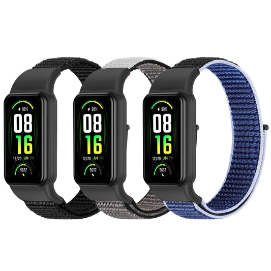 YCHDDER Solo Loop Nylon Straps Compatible with Amazfit Band 7 Strap,Soft Breathable Comfortable Adjustable Colorful Sports Replacement Band for Amazfit Band 7 for Men Women