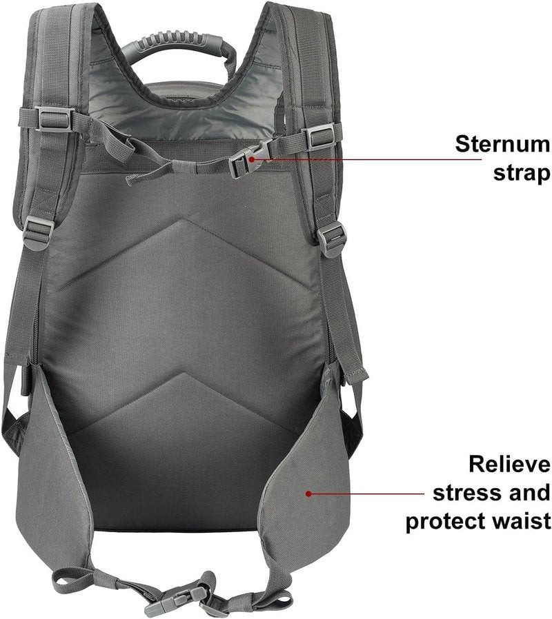 TheKidsRefined Large Tactical Expandable Backpack 39L-64L Military Bug Out Bag With Waist Strap