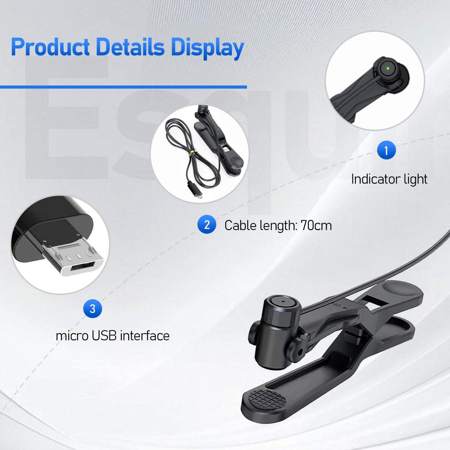 Clicking Tip (3pcs) for X1/X2PRO/G30 Auto Clicker Accessories, with Micro USB Port, with 12pcs Nano Adhesive Pads