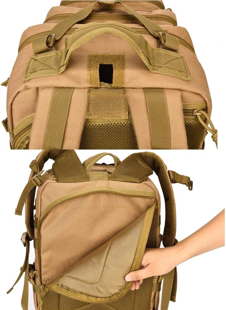 Tactical Military Backpack - Small 3-Day Assault Pack | Molle Design, Brown Color