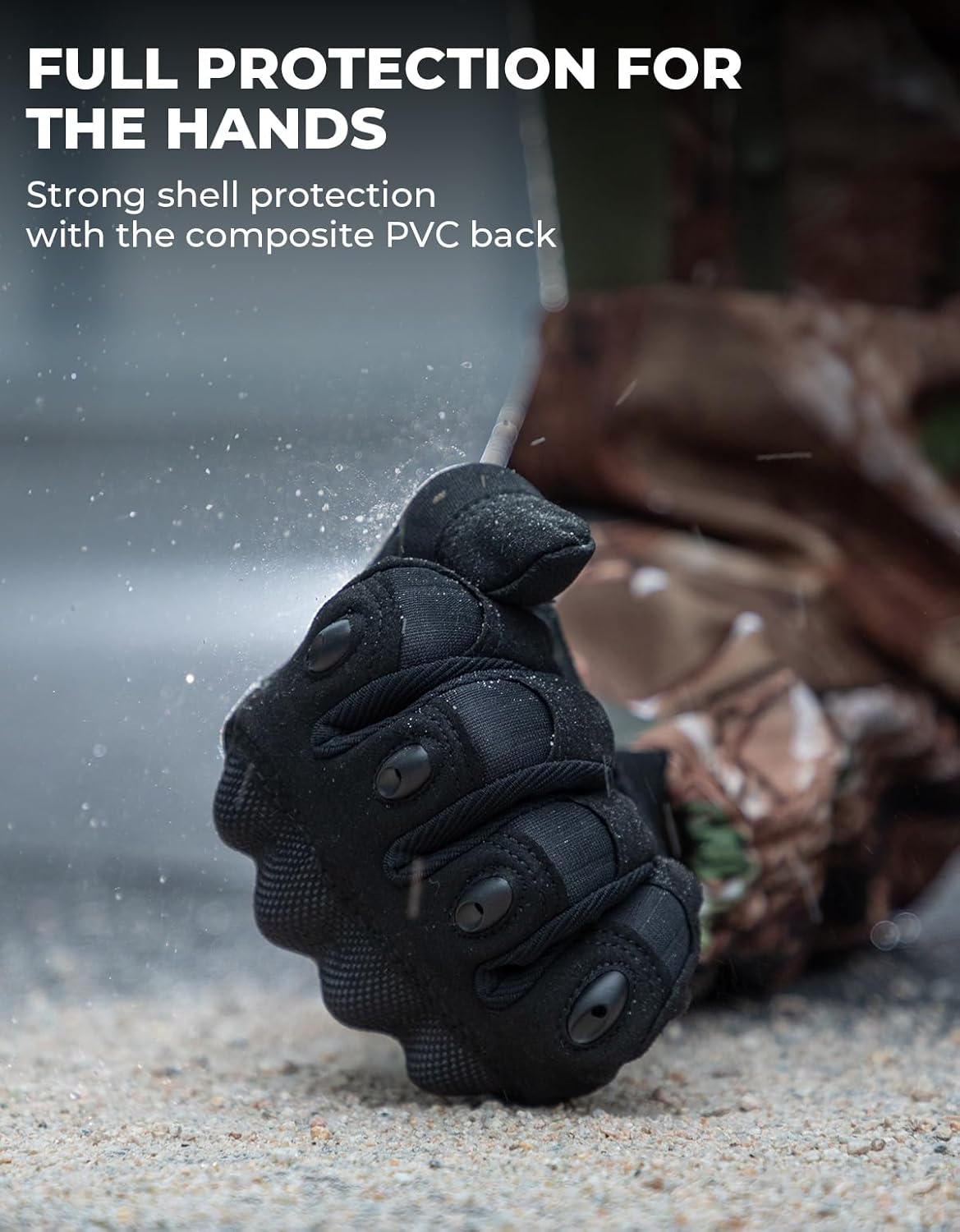 KEMIMOTO Tactical Gloves - Touchscreen Motorcycle Gloves with Hard Shell & Palm Padding | Perfect for Cycling, Airsoft, Hunting & More