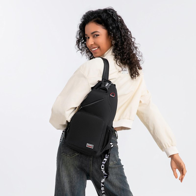 O-TBOST Crossbody Sling Bag Sling Bags for Women men Lightweight Durable Travel Hiking daypack for Daily Use (white, Small)