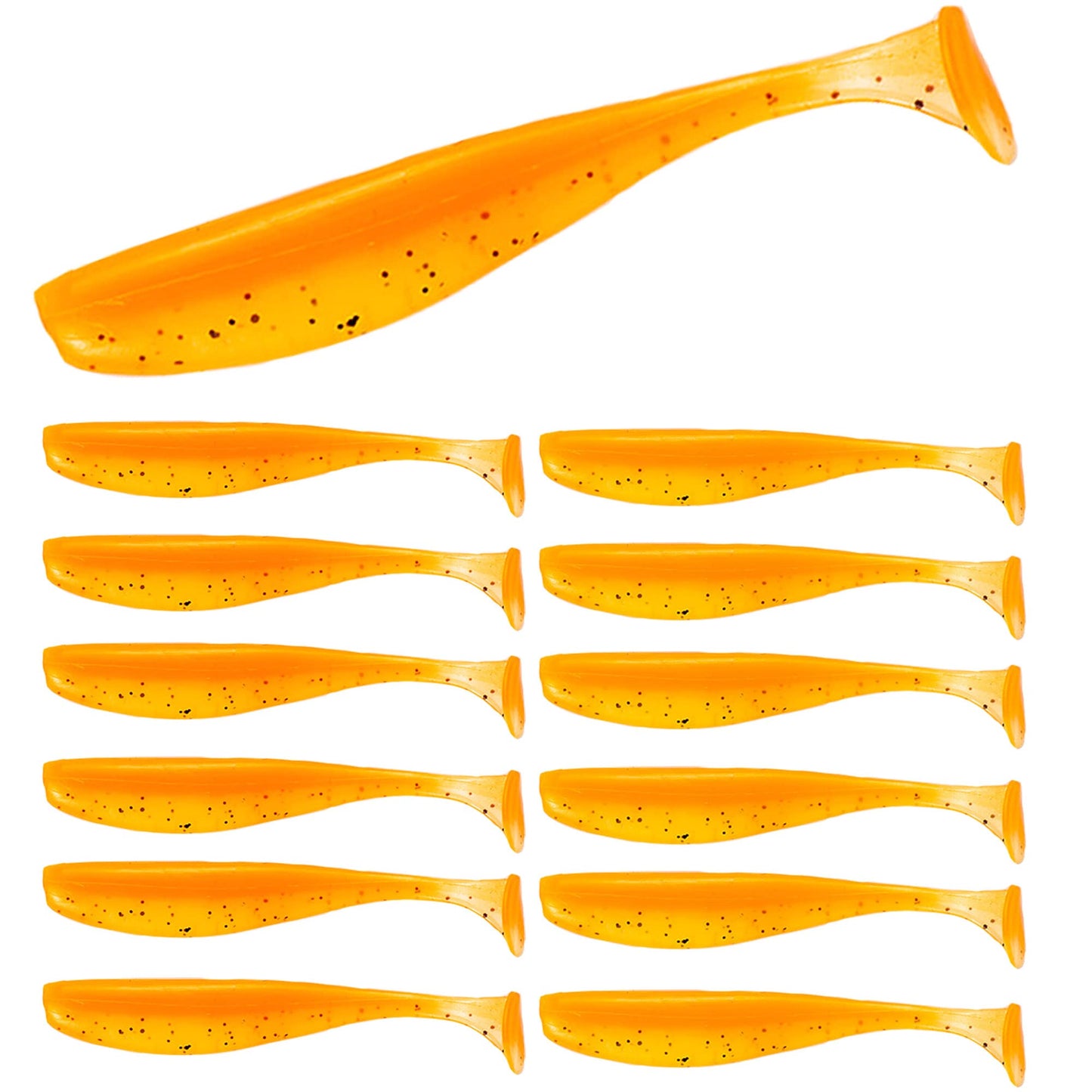100 Pcs Fishing Soft Bait Swimbaits Lures Soft Plastic Fishing Lures Swim Baits Bass Lures (C)