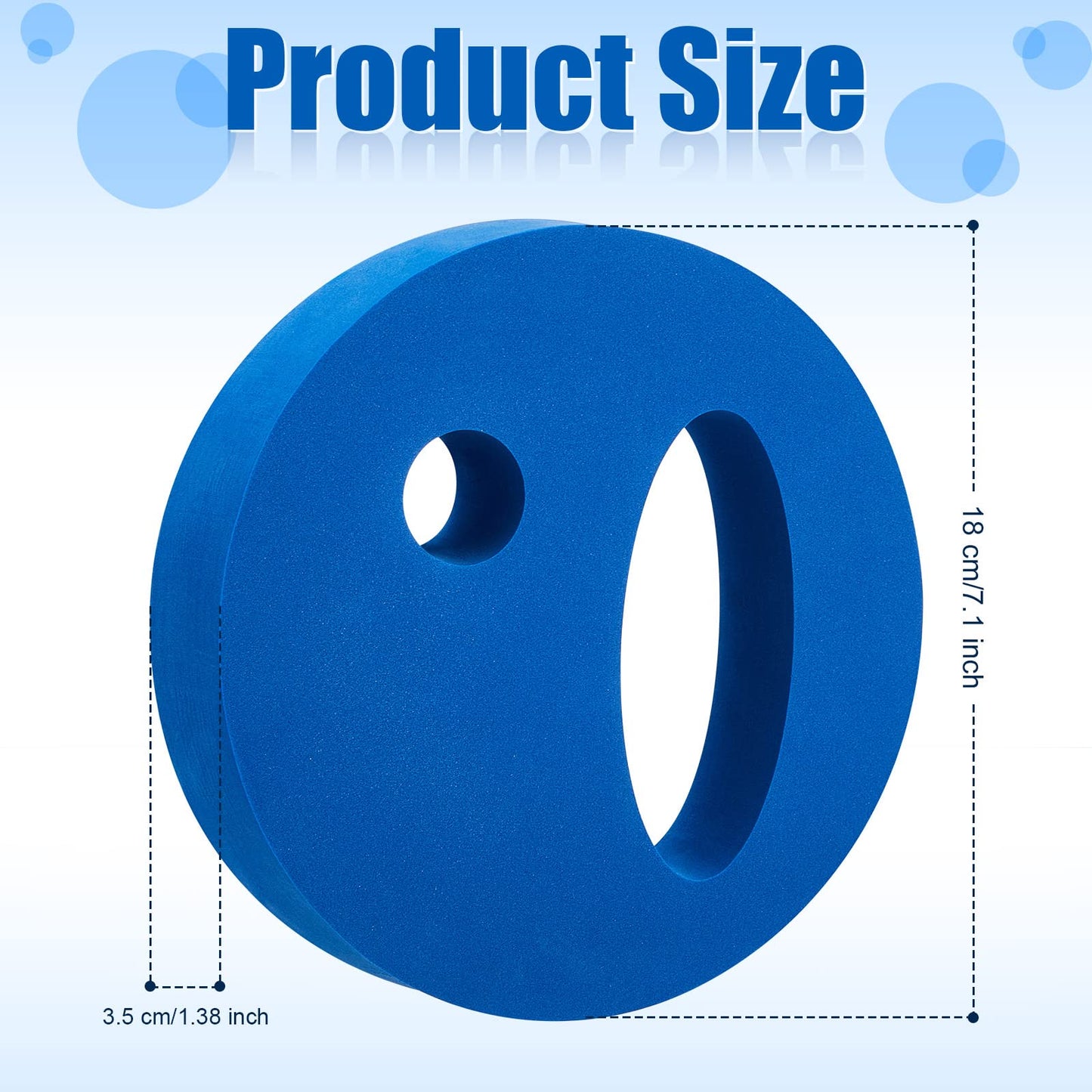 Deekin Water Exercise Discs Water Weights for Pool Exercise Set EVA Foam Water Aerobic Equipment Hand Held Swim Disc for Pool Water Aerobics Fitness Water Exercise, 7.1 Inches in Diameter(Blue,4 Pcs)