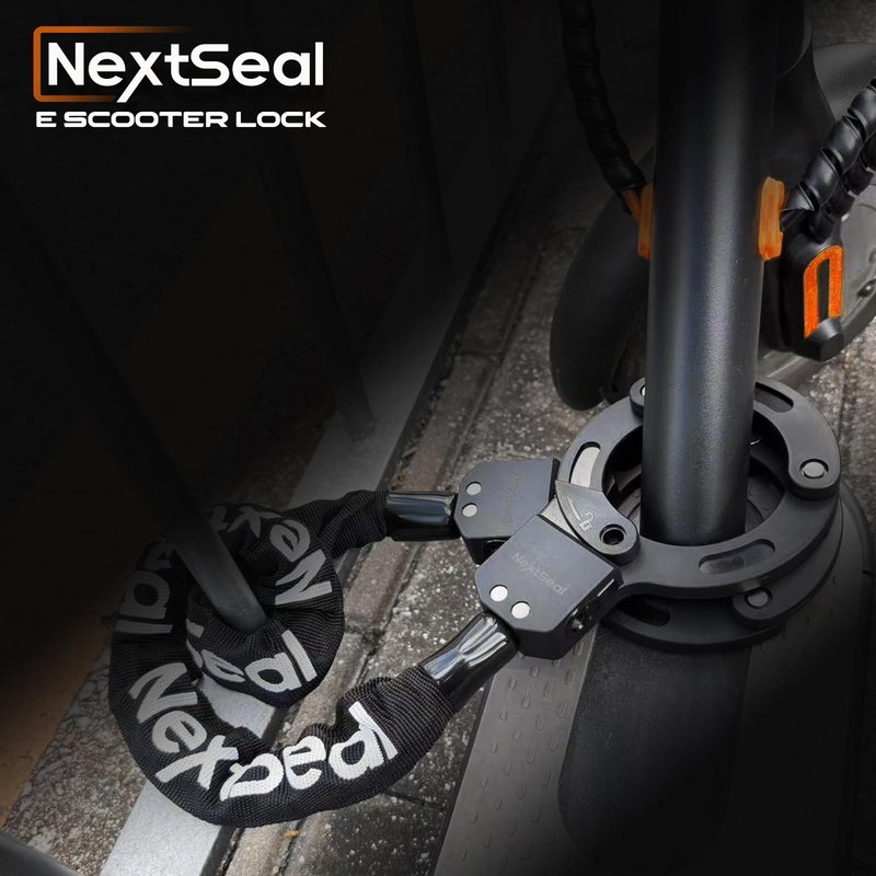 NextSeal Electric Scooter Lock, High Security Scooter Lock, Keyless Locking, 35.5inch Anti Theft Bike Chain Locks with Key, Bicycle Accessories for Scooters, Bike, Fence