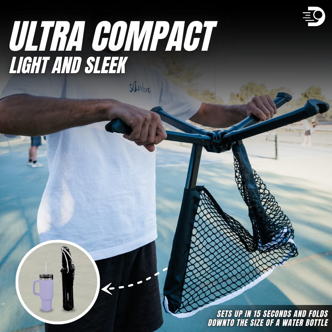 Dinkaroo™ Mini Portable Pickleball Practice Net - Pop-Up Training Net for Dinks, Volleys & Warm-Ups - Lightweight, Compact & Travel-Ready - Easy Setup Backyard Sports Trainer (Patent Pending)