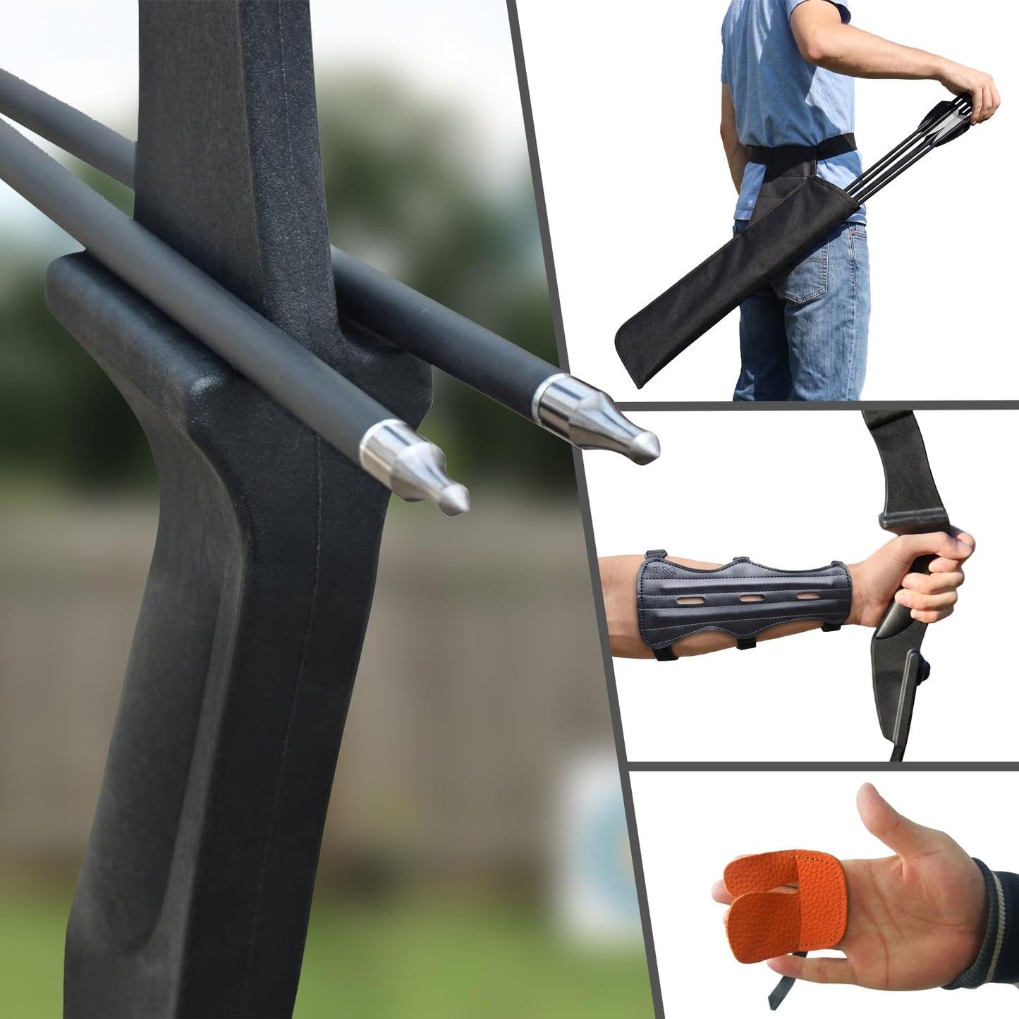 IS-TONGTU Archery Recurve Bow Set, Bow and Arrow Set for Adult Beginner & Youth, Right and Left Handed, Takedown Recurve Bow 30lb 40lb, arco y flecha, Bow Kit with 6pcs Arrows (30LBS)
