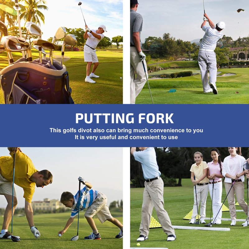 VANZACK 30pcs Golf Green Fork Plastic Golfs Divot Tool s Lawn Fixed Fork Outdoor s Plastic Blue Tool Outdoor s Divot ing Lawn ing