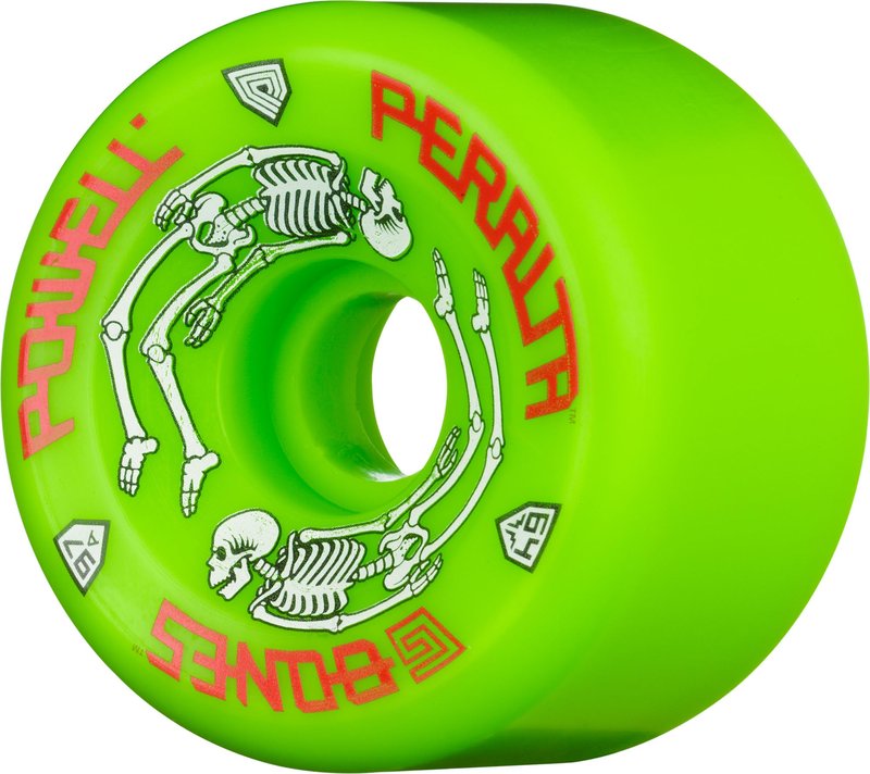 Powell Peralta G-Bones Skateboard Wheels 64mm 97a - Green (4 Pack)