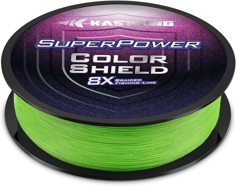 KastKing Superpower ColorShield Braided Fishing Line - 100% UHMWPE Fiber, Smooth & Strong, Near Zero Stretch | High Abrasion Resistance