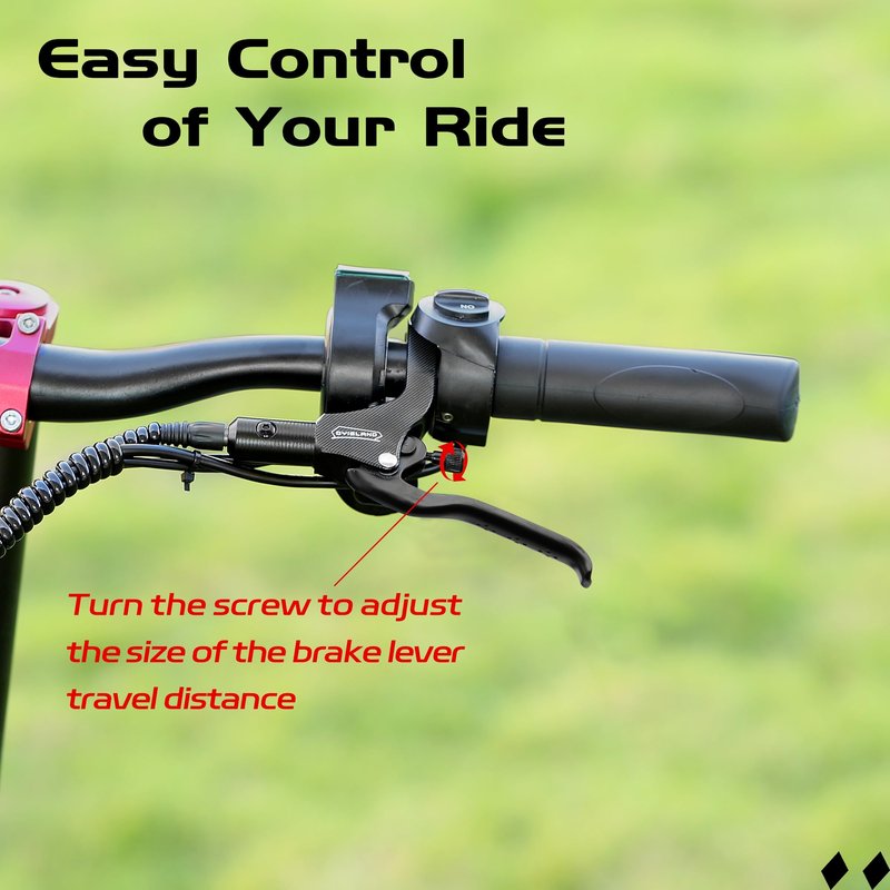 DYISLAND LD-210S Electric Scooter Hydraulic Disc Brakes Set, 2-PIN/Power-Off Hydraulic Brake kit for E-Scooter(R-R Brakes(Black))