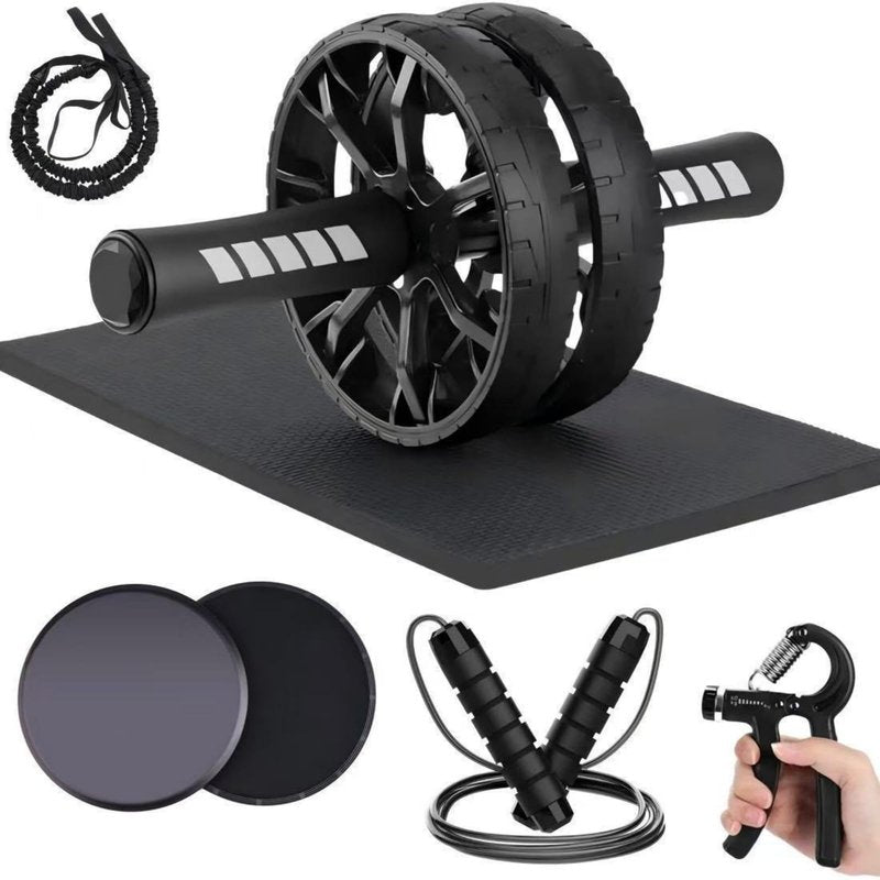 Ab Roller Wheel, Abdominal Wheel for Abdominal Exercise Machine, Arespark Home Gym Equipment for Core Workout, No Noise Ab Roller Exercise Equipment with Knee Mat and Foam Handle (5-black)