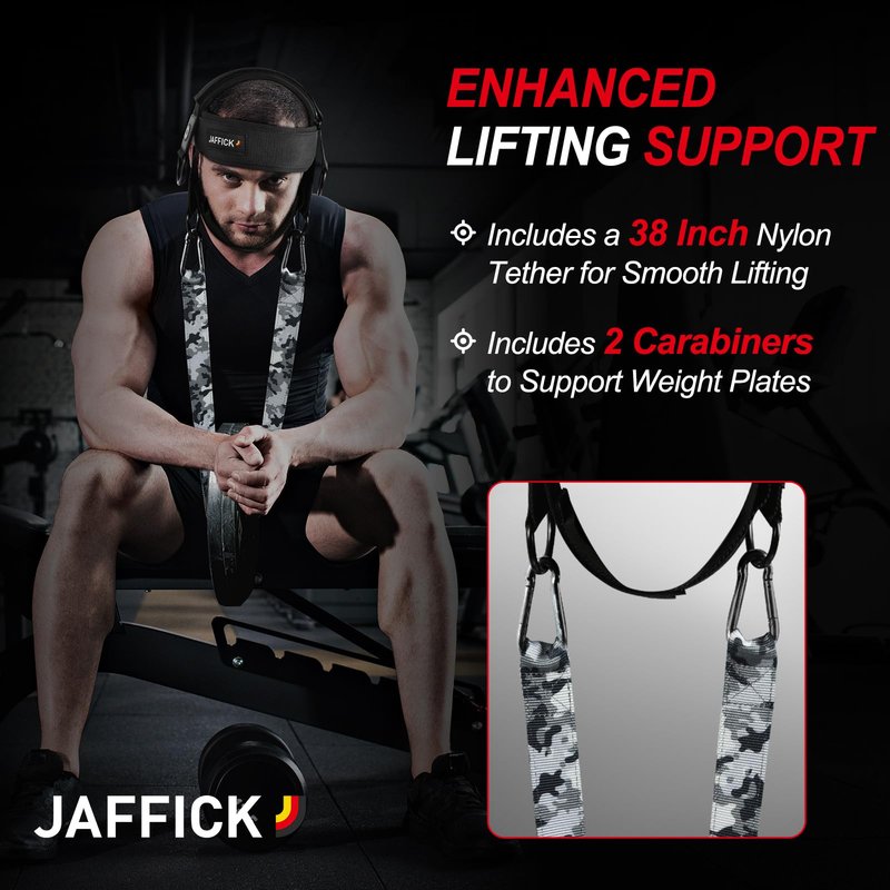 Neck Exerciser - Neck Harness weight lifting Strengthener and Trainer with Adjustable Head and Chin Strap with 38" Rope, Portable Head Harness for boxing equipment