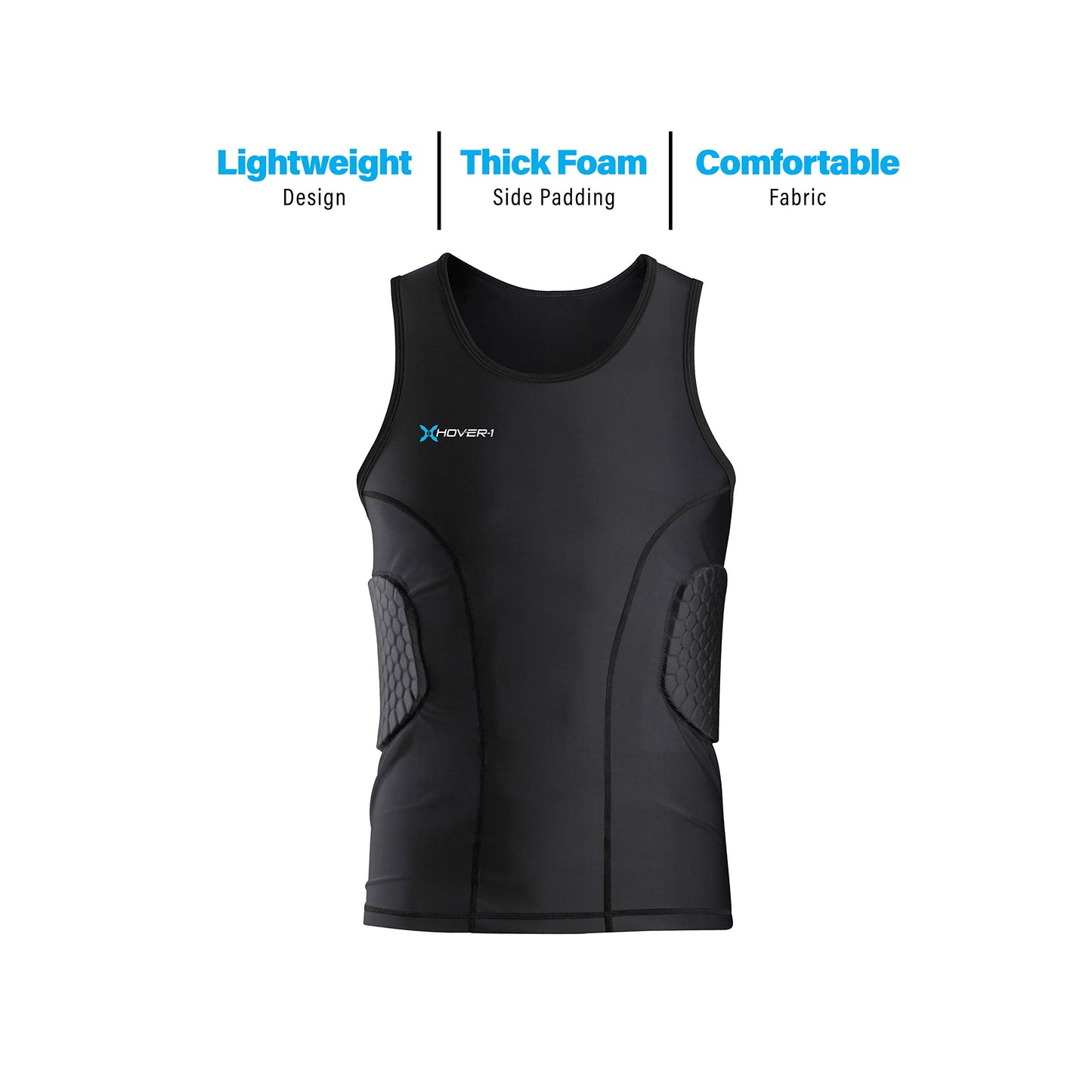 Hover-1 Unisex Adult Padded Tank Top Protective Gear, Black, Small US