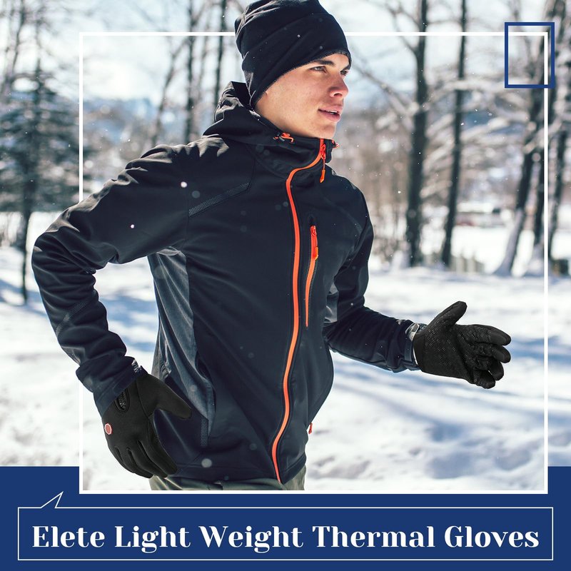 Zhanmai 3 Pairs 3/6 Pairs Outdoor Winter Touchscreen Gloves Windproof Waterproof Thermal Gloves for Running Hiking for Men Women (Medium,Black,Purple,Pink)