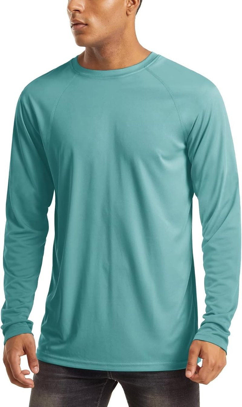 Men's Long Sleeve Athletic Shirts - UPF 50+ UV Sun Protection for Hiking, Running & Workouts