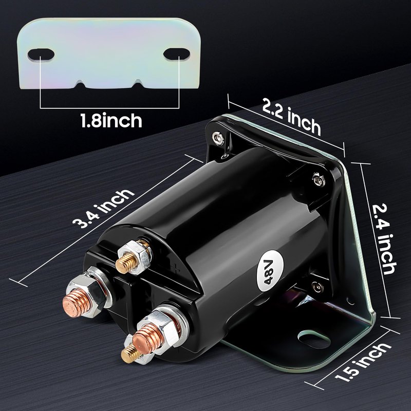 10L0L Golf Cart 48 Volt Solenoid for Yamaha G19, Club Car DS and EZGO Shuttle/Titan/XI-875 Electric Carts, 200A 4 Terminal, Replace OEM 101883601, 73231G01, JR1-H1950-00