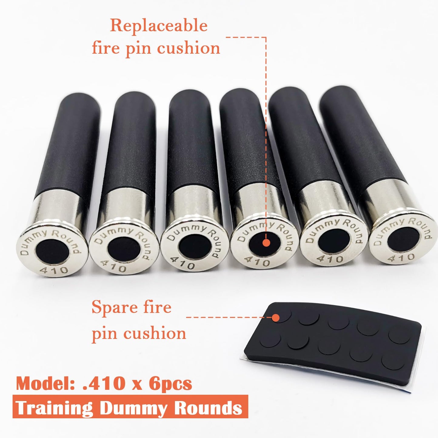 Bayattoo .410 Gauge Safety Practice Rounds Action Trainer Dummy Round Dry Fire Training Snap Cap (6pk)