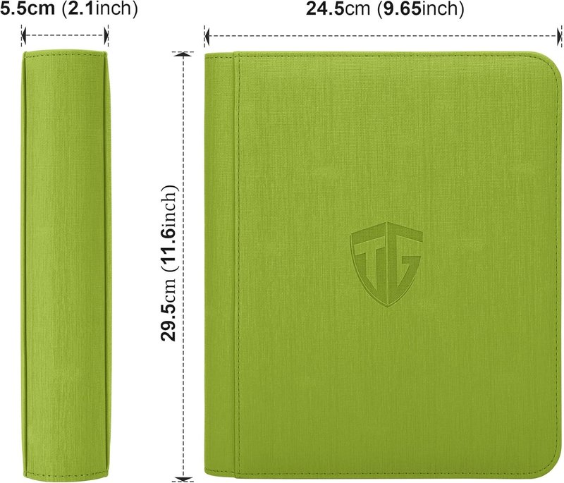 Toploader Binder - 112 Pocket Trading Card Holder for 3" x 4" Rigid Cards | Green