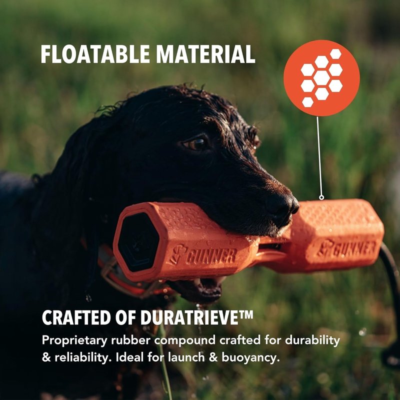 GUNNER Dog Training Bumper - Durable Retriever Dummy with Adjustable Rope | Orange Color