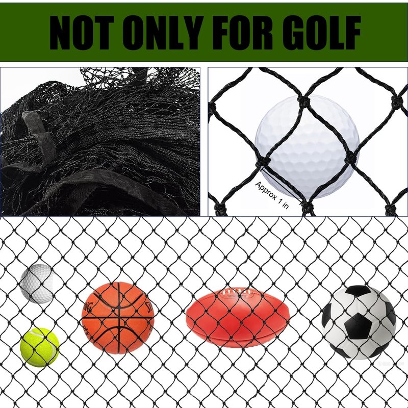 ASENVER Black Golf Barrier Netting Multifunction Sports Netting High Impact Net (10 X 3 FT)