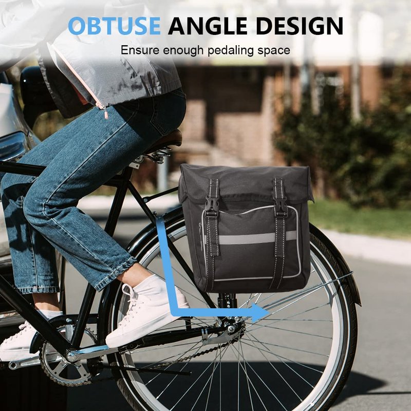 Lixada Bicycle Pannier Bag Waterproof Bike Rear Rack Bag Bike Seat Pannier Cycling Rear Carrier Bag Road Bike Storage Bag