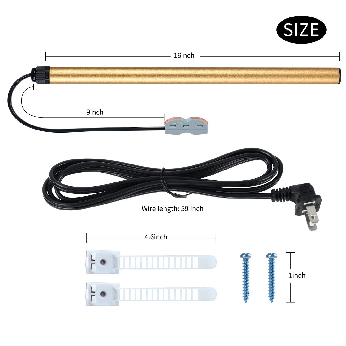 Safe Dehumidifier Rod, Briidea Rod Reducing Humidity with Easy Installation and Plug Cord Easily Threading through Safe's Hole, 12/16/24 inches Effective Coverage up to 100/150/300 Ft³, 110V