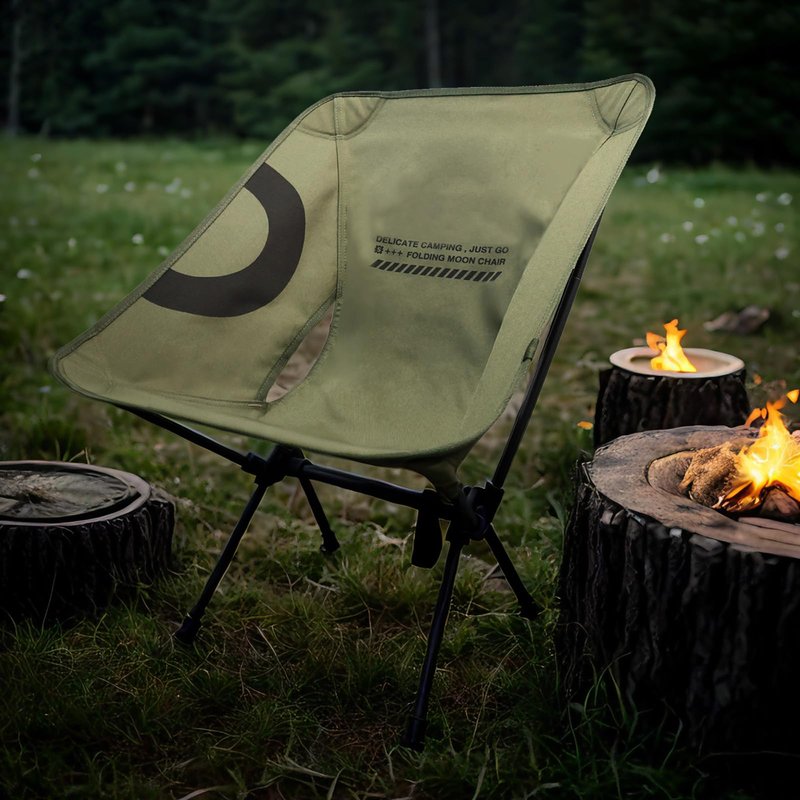 Lightweight Folding Camping Chair for Adults, Heavy Duty 270lbs Capacity Compact Backpacking Hiking Chair – Portable Durable Outdoor Chair with Ergonomic Support (Army Green)
