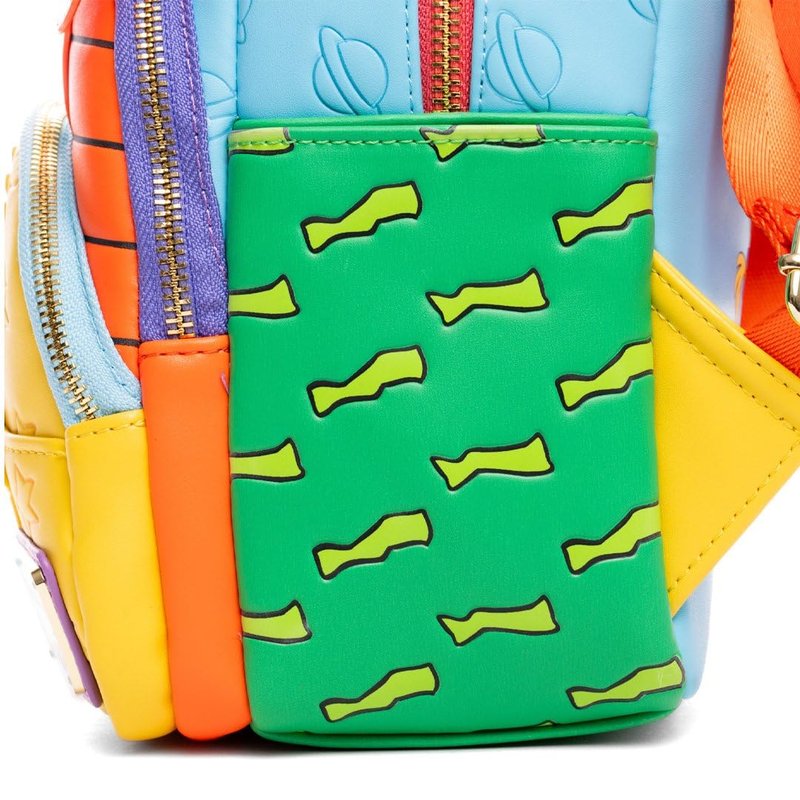 Loungefly Nickelodeon Rugrats Glow In The Dark Tommy, Chuckie, and Angelica Triple Pocket Womens Backpack