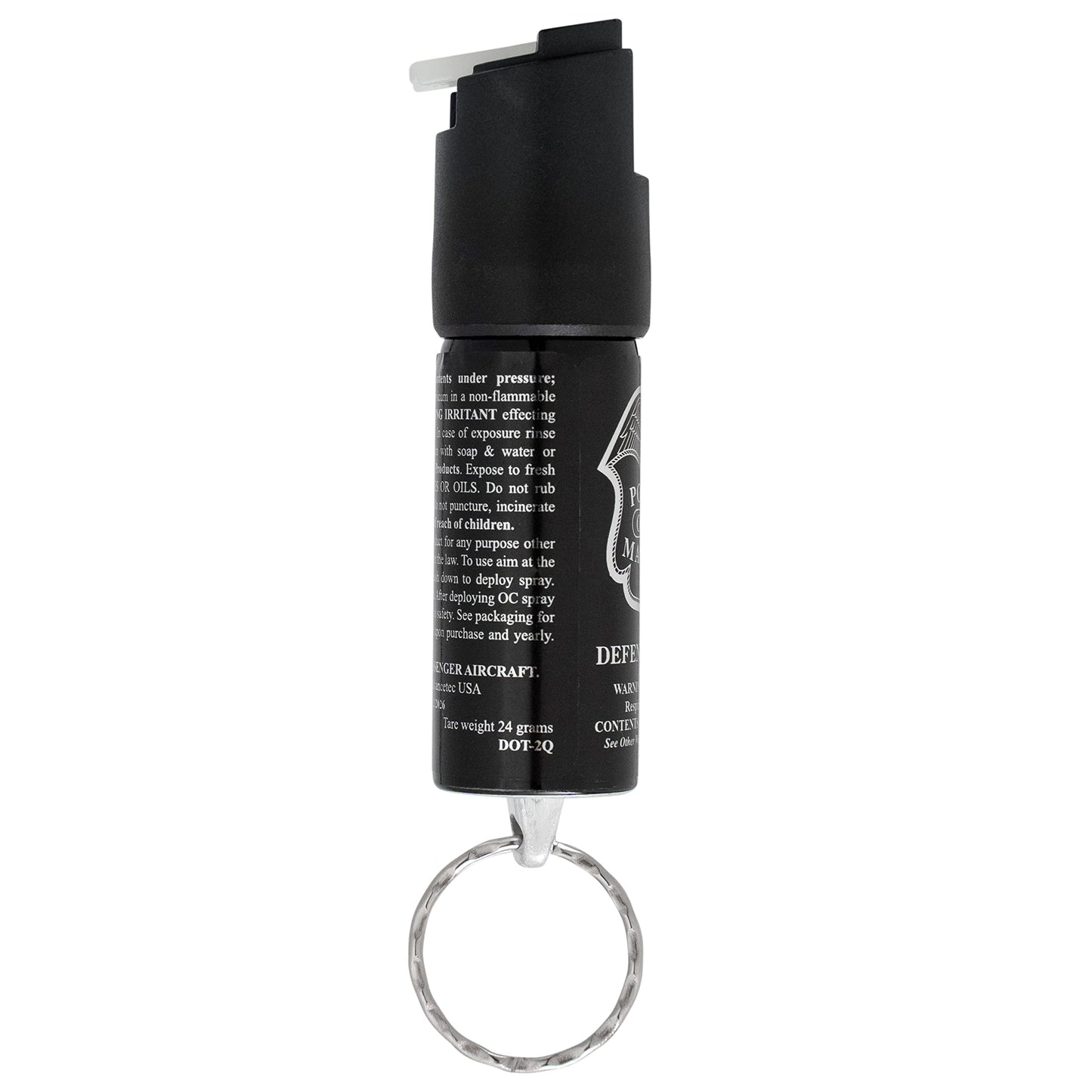 Police Magnum Mini Pepper Spray Self Defense Safety Tool- Strong Built-in Keyring Holder- Small Discreet Canister Case- Made in The USA- 1 Pack 1/2oz Glow in Dark Twist Lock Keyring